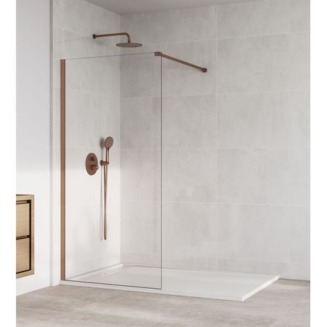 Mampara de Ducha Fija Screen Cobre Transparente 76,5-78 cm - GME (1/3)