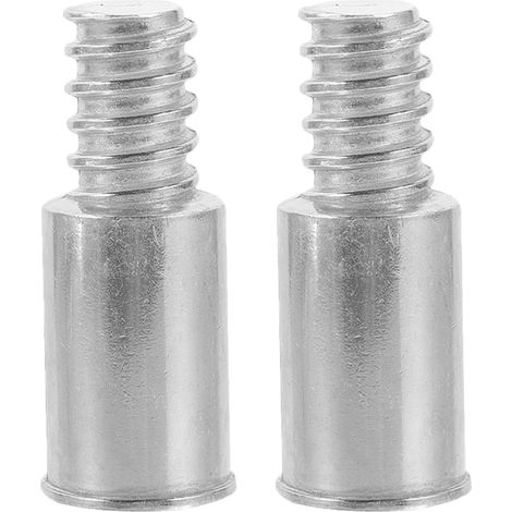 Adaptateur pour Manche à Balai en Alliage D'aluminium Extrémité Filetée Externe Argentée, Lot de 2 Pièces, Facile à Nettoyer et Adapté pour Maison et Bureau (1/5)