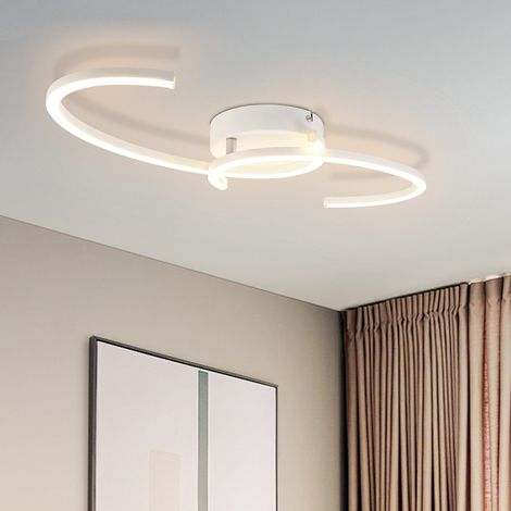 Deckenlampe LED GBLY Deckenleuchte Küche - 24W Wohnzimmerlampe Moderne Design Schlafzimmerlampe 3000K Warmweiß Wohnzimmer Küchenlampe 330° Drehbarer weiß Deckenlampen für Schlafzimmer Esszimmer