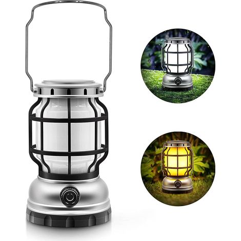 Lanterne solaire LED Portable et Rechargeable avec Power Bank, éclairage d'extérieur, idéal pour le Camping ou une tente (1/5)