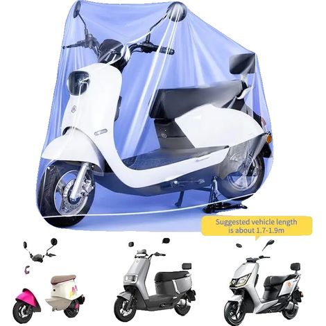 Funda para motocicleta, protección reforzada, protección para todo tipo de clima, L (1/2)