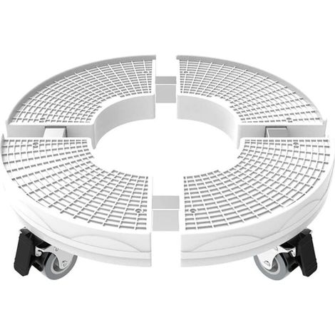 Heavy Duty Plant Stand with Wheels, 200kg Capacity, 30cm-50cm Adjustable Round Flower Pot Holder for Indoor Outdoor on Rollers