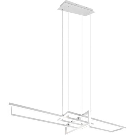 Suspension LED SMD 34W 4000K, blanc mat, variateur SWITCH, hauteur réglable - Trio - Salinas (1/5)