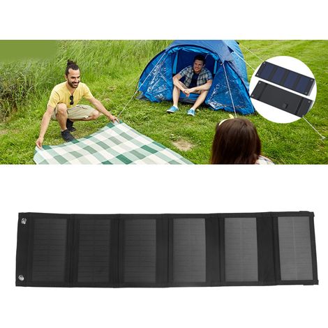 Chargeur solaire portable 5V 14W, étanche, pliable, kit de panneau solaire d'urgence (1/5)