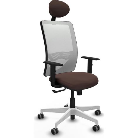 Chaise ergonomique piqueras y crespo Zulema blanc mousse réglable (1/2)