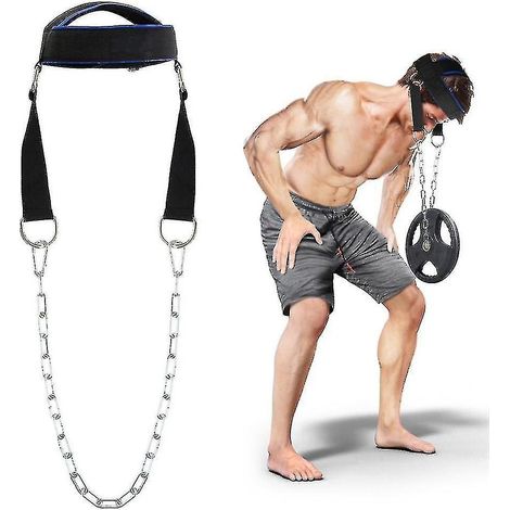 Verstellbarer Kopf- und Nackenmuskelstärkungsgürtel, Muskelstärkungsgurte, Fitness und Bodybuilding. (1/5)