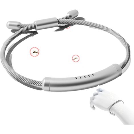 2 pièces Bracelet anti-moustiques enfants, rechargeable, taille ajustable, pour poignet ou cheville, idéal camping et plein air (1/5)