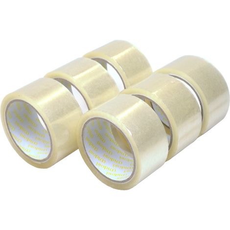 36 Rollen Packband Klebeband Transparent Leise PP Paketband 48 mm x 66 m (1/2)