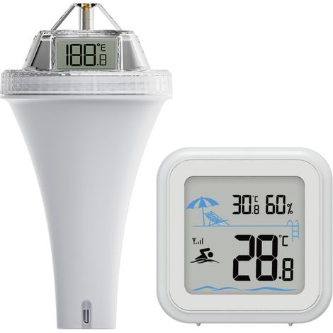Thermometre Piscine - Flottant Etanche IP68 - Connecte Wifi 2,4 GHz - Pour Piscine Spa Aquarium Etang - 1 Unite (1/5)