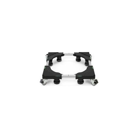 Base per lavatrice con 4 ruote bloccabili e 8 piedini imbottiti, portata massima 300 kg, larghezza regolabile (40-62 cm), altezza regolabile (11-12,5 cm) (1/4)
