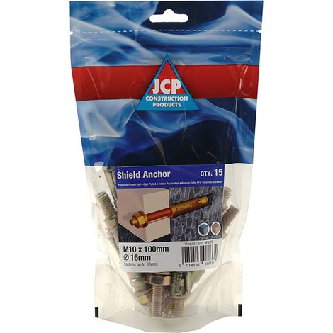 Jcp Fixings Shield Anchors Projecting Bolt Zyp M10 x 30mm (1/2)