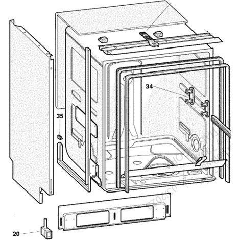 Ersatzteil - Einstellanordnung für linken Fuß Nr. 20, original -  - ARISTON HOTPOINT, SCHOLTES, INDESIT, WHIRLPOOL
