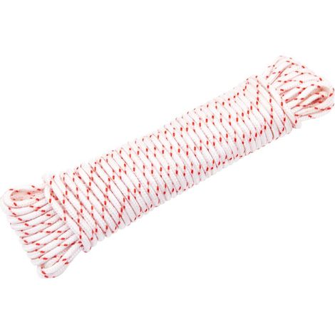 Cordón de arranque nailon blanco y rojo Ø5 mm 10 m vidaXL (1/5)