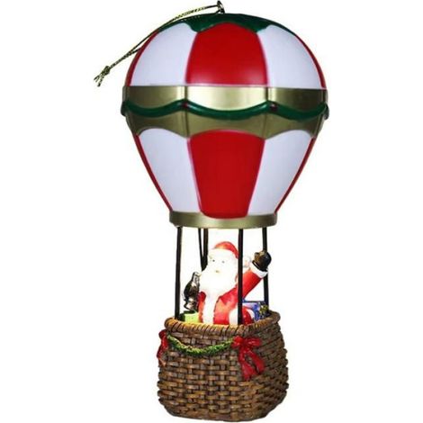 Ornements en Résine Bonhomme de Neige Lumineux Montgolfière Ornements Décoratifs (1/4)
