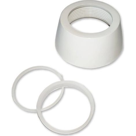 KARIBA - KIT DADONE COMPLETO DN. 50 MM. BIANCO PER CASSETTE ESTERNE DI RISCIACQUO 214031