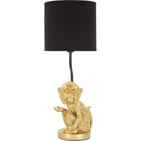 Lampe à Poser Design "Monkey" 51cm Or & Noir (1/5)