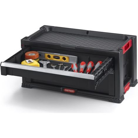 KETER 237790 Caja de herramientas sin herramientas, color negro (1/2)