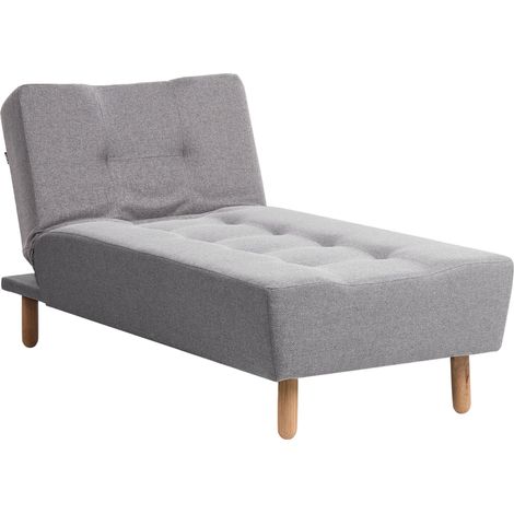 Chaise Longue ALSTEN Fabric Dark Grey