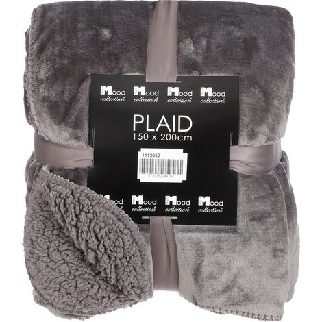Mica Decorations Plaid Anthracite H1.5xl150xL200cm (1/5)