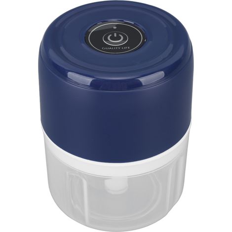 Hachoir électrique à ail et oignon, processeur alimentaire portable USB rechargeable pour légumes, poivre, alimentation bébé, assaisonnement 250ml bleu (1/5)