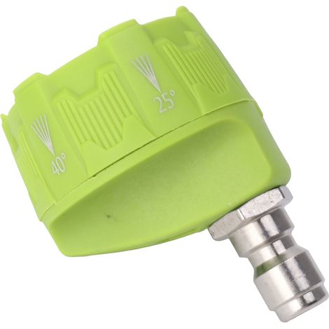 Buse de pulvérisation pour nettoyeur haute pression 6 en 1 multifonctionnelle et réglable, embout de connexion vert avec prise 1/4". (1/5)