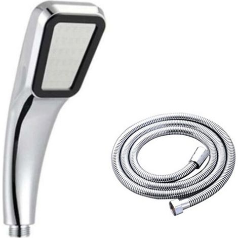 300-hole water-saving shower head, high-pressure rectangular bathroom shower accessories (shower head hose)