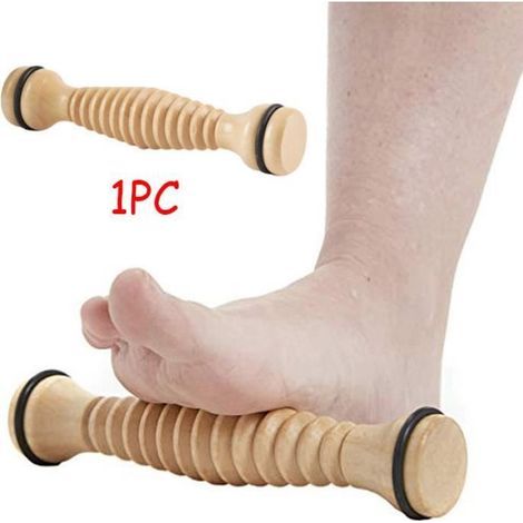 Rouleau De Massage.Rouleau de massage des pieds.Rouleau Masseur Anti-cellulite en Bois.Outil de Réflexologie D'acupression manuel (1/4)