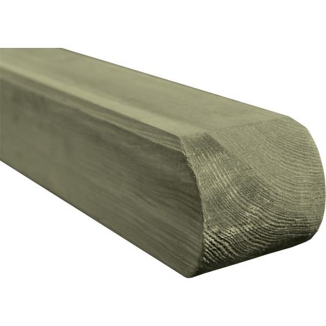 Rundkopfpfosten 180 x 9 x 9 cm kesseldruckimprägniert Zaunpfosten Holzzaun Holz (1/3)