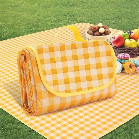 Manta de picnic, Manta de camping plegable, 300 × 200 cm, Impermeable, Tela no tejida, Esterilla portátil a prueba de humedad, Verde (1/5)