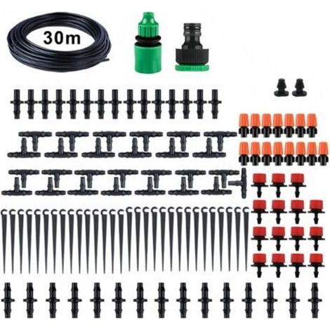 Kit d'arrosage de système d'irrigation de jardin de buse d'arrosage automatique de Micro-goutte, système d'irrigation goutte à goutte automatique, 30 mètres (1/4)