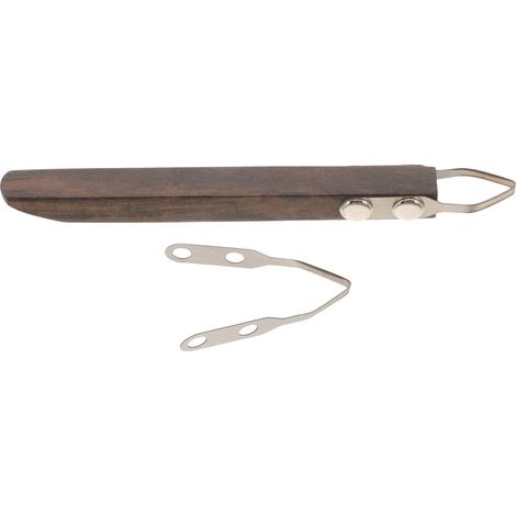 Ergonomic Clay Scraper Pottery Tool in Wood and Stainless Steel for Modeling and Shaping for DIY Ceramic Projects (1/5)