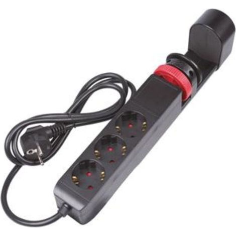 Regleta de 3 Enchufes, 3 Puertos USB ( 2A + 1C) y Sargento de Fijación a Mesa
