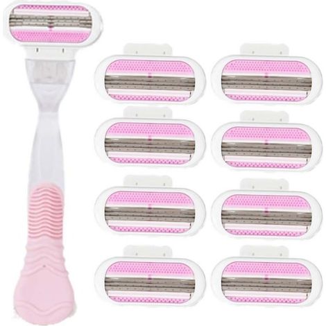 Tête De Rasoir De Rechange, Rasoir manuel pour femme à lames multicouches en acier inoxydable — Rasoir lavable