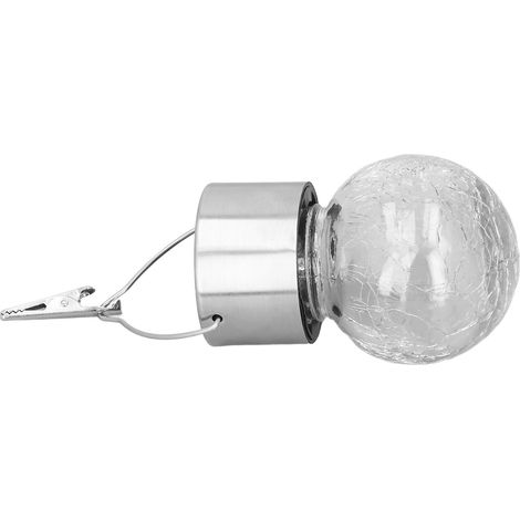 Lampes solaires suspendues en forme de boule de verre à motif craquelé, économie d'énergie, recharge solaire, ampoules à détection automatique pour l'extérieur (1/5)
