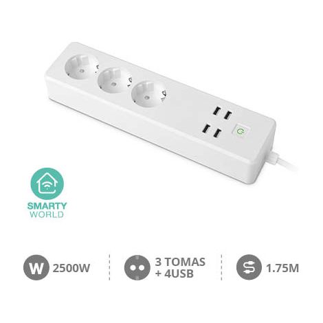 Regleta múltiple Wifi 3T + 4 USB (1/5)