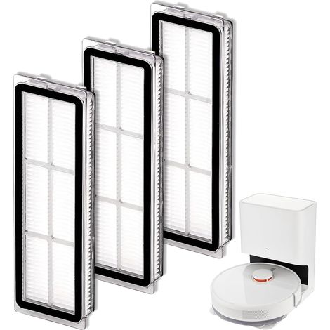 3 Pcs Filtre Hepa Compatibles Avec Dreametech L10s Ultra, L10s Pro, L10 Ultra, S10, S10 Pro, S10 Plus,Z10 Pro, B101cn, 1c, W10, X10+, L10 + Plus, Z10 Pro, D10 Plus,Filtre The Lavable Et Réutilisable (1/5)
