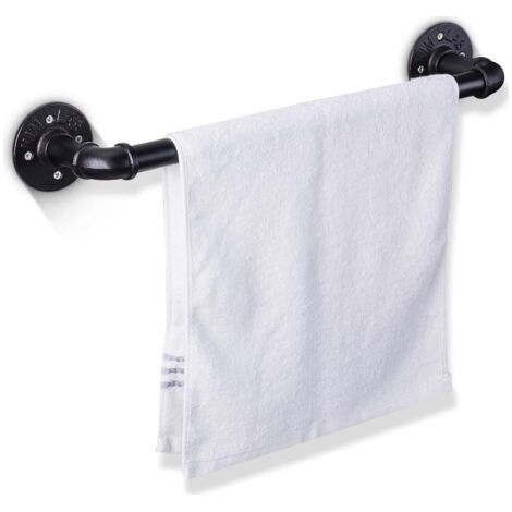Porte-serviettes de tuyau industriel de 18 pouces, accessoire de porte-serviettes de matériel de salle de bain, porte-serviettes de bain à montage mural bricolage, 1 paquet