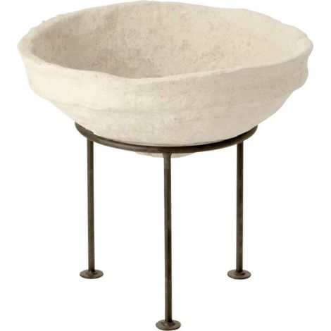 Coupelle Déco sur Pied "Chad" 45cm Blanc