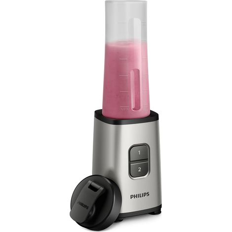 Mini Blender mixeur To-Go, 350W, Gourde nomade 0,7L, Argenté (1/5)