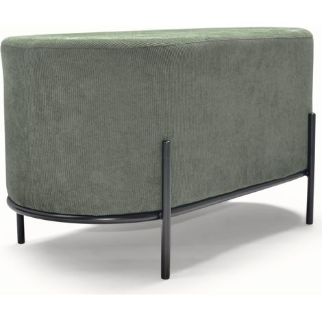 LIPSIA VELVET - Pouf ovale in velluto a coste