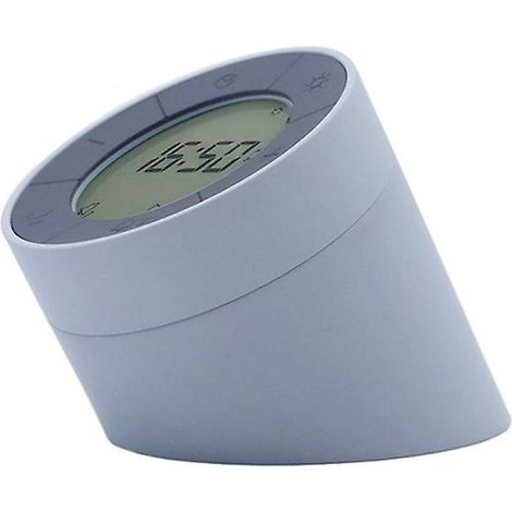 Réveil multifonctionnel minimaliste et créatif avec veilleuse grise (1/5)