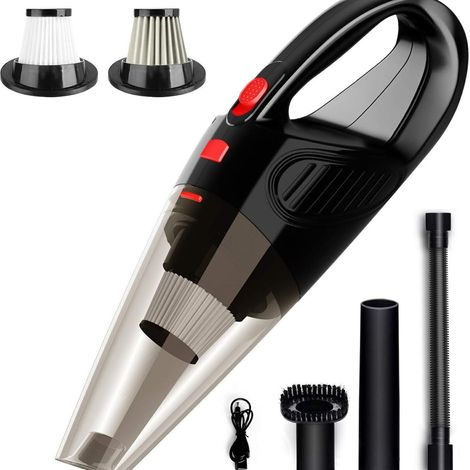 Aspirateur de voiture portable : Mini aspirateur sans fil (noir) KLB (1/5)