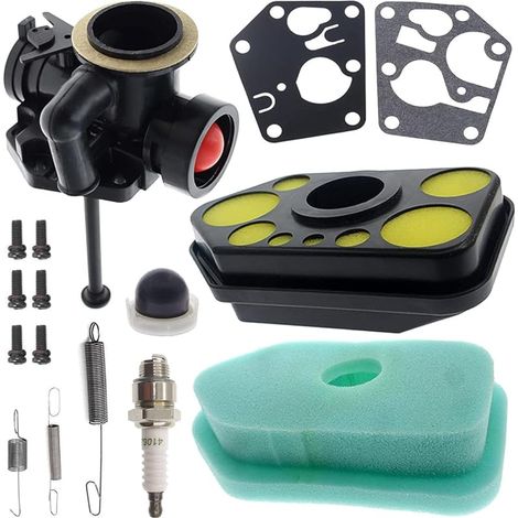 795477 Carburateur pour Briggs & Stratton 795469 794147 699660 794161 498811 498809, avec Filtre à air Joint Membrane Bougie Ressorts pour Moteurs verticaux BS