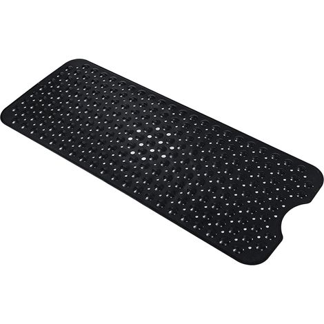 1 Tapis de bain 100x40cm antidérapant PVC ventouses antibactérien douche baignoire