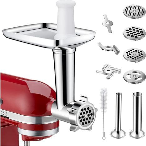 Accessory for KitchenAid Kitchen Assistant meat grinder, sausage horn, all metal, for food preparation. (1/5)