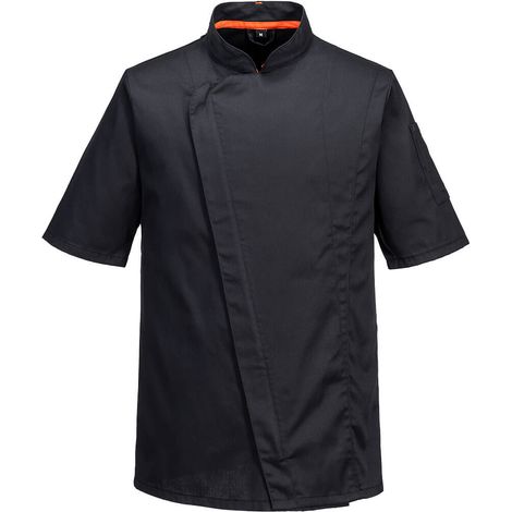 Giacca da cucina Maille Pro a maniche corte - Taglia XL - Nero - Portwest