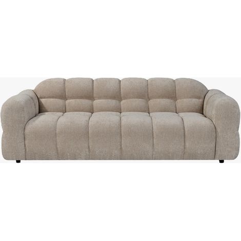 LYRA Canapé 3 places en tissu beige foncé (1/5)