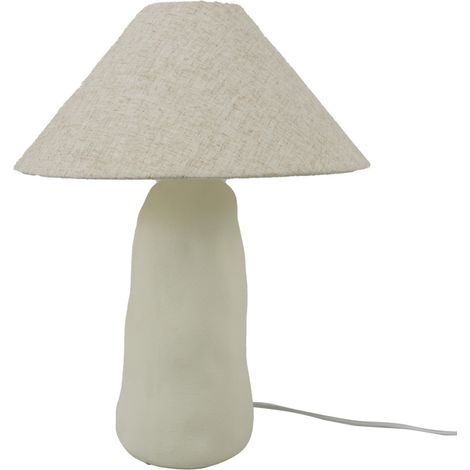 Böhmische Tischlampe aus weißem Porzellan