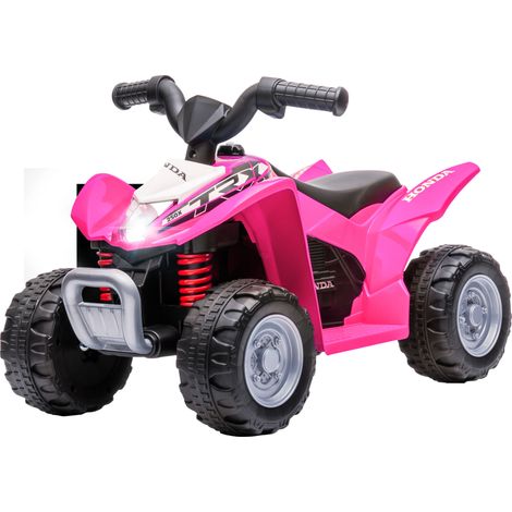 Quad électrique bébé 18-36 mois LED clacson pédales rose 65,5x38,5x43,5 cm