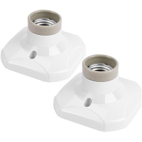 2 Stück E27-Lampenfassung, E27-Deckenlampenfassung, Deckenleuchtensockel, AC 220-250V-Lampenfassung, Fassungshalter für weiße LED-Lampen für Flure, Treppenhäuser, Schlafzimmer, Küchen